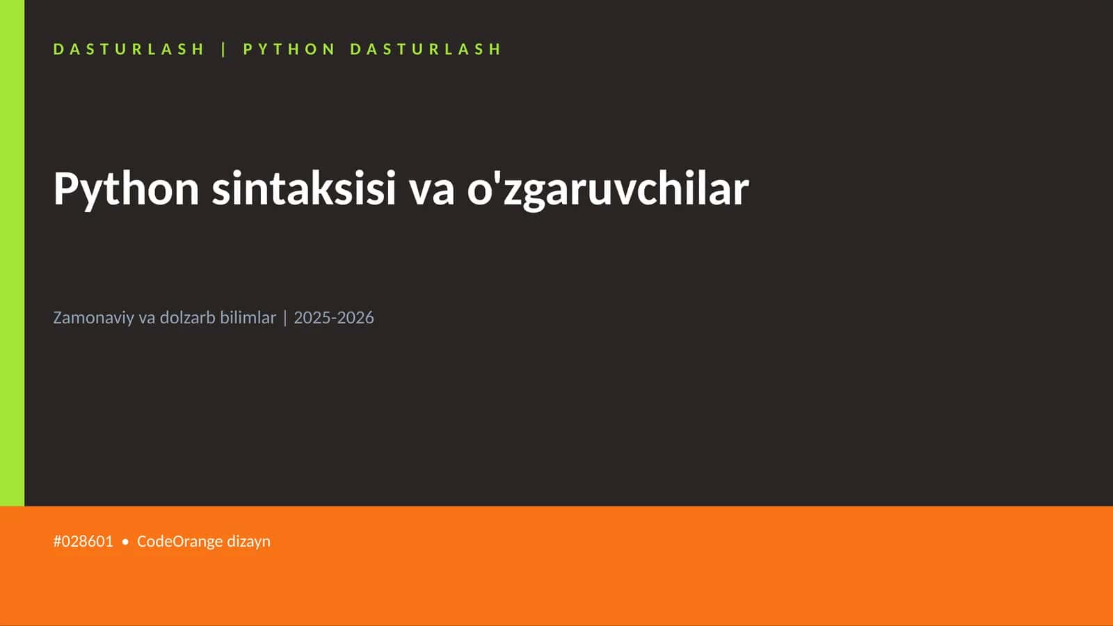 DASTURLASH | PYTHON DASTURLASH