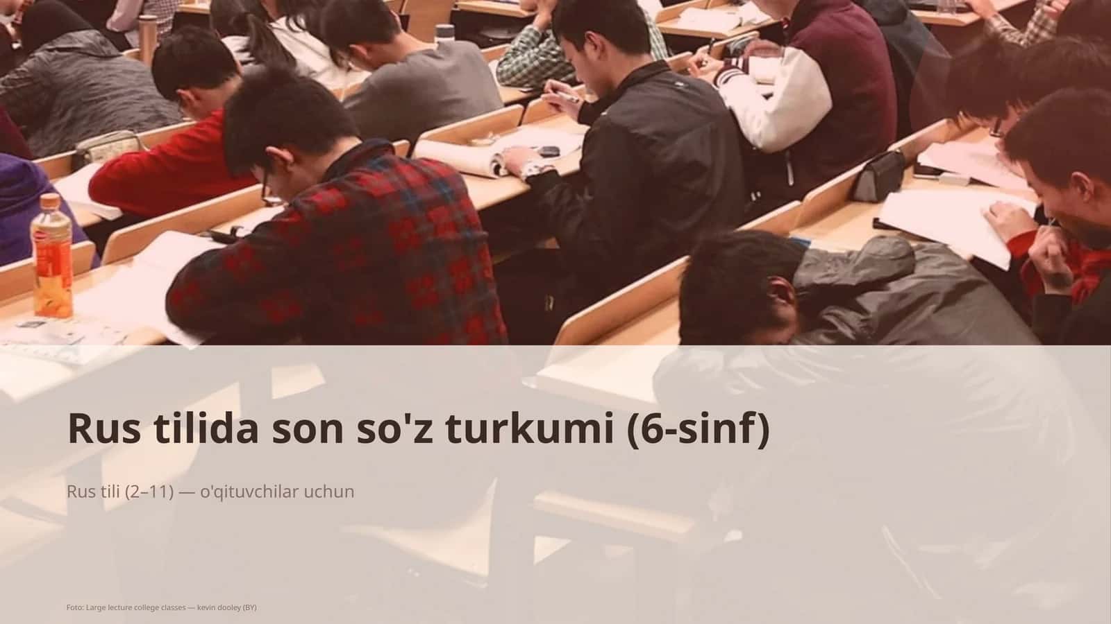 Rus tilida son so'z turkumi (6-sinf)