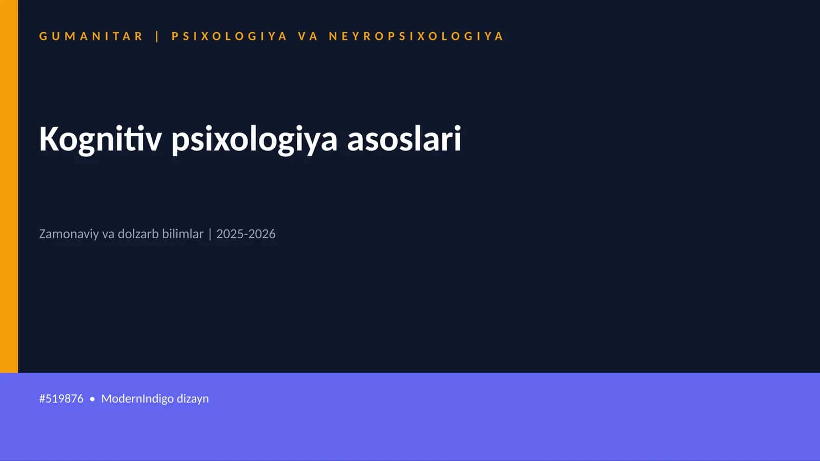 Kognitiv psixologiya asoslari