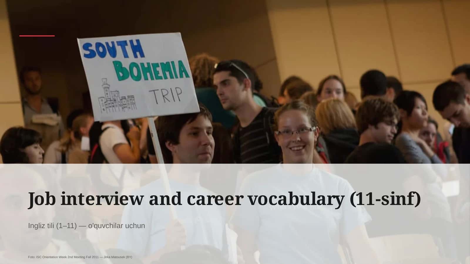 Job interview and career vocabulary (11-sinf)
