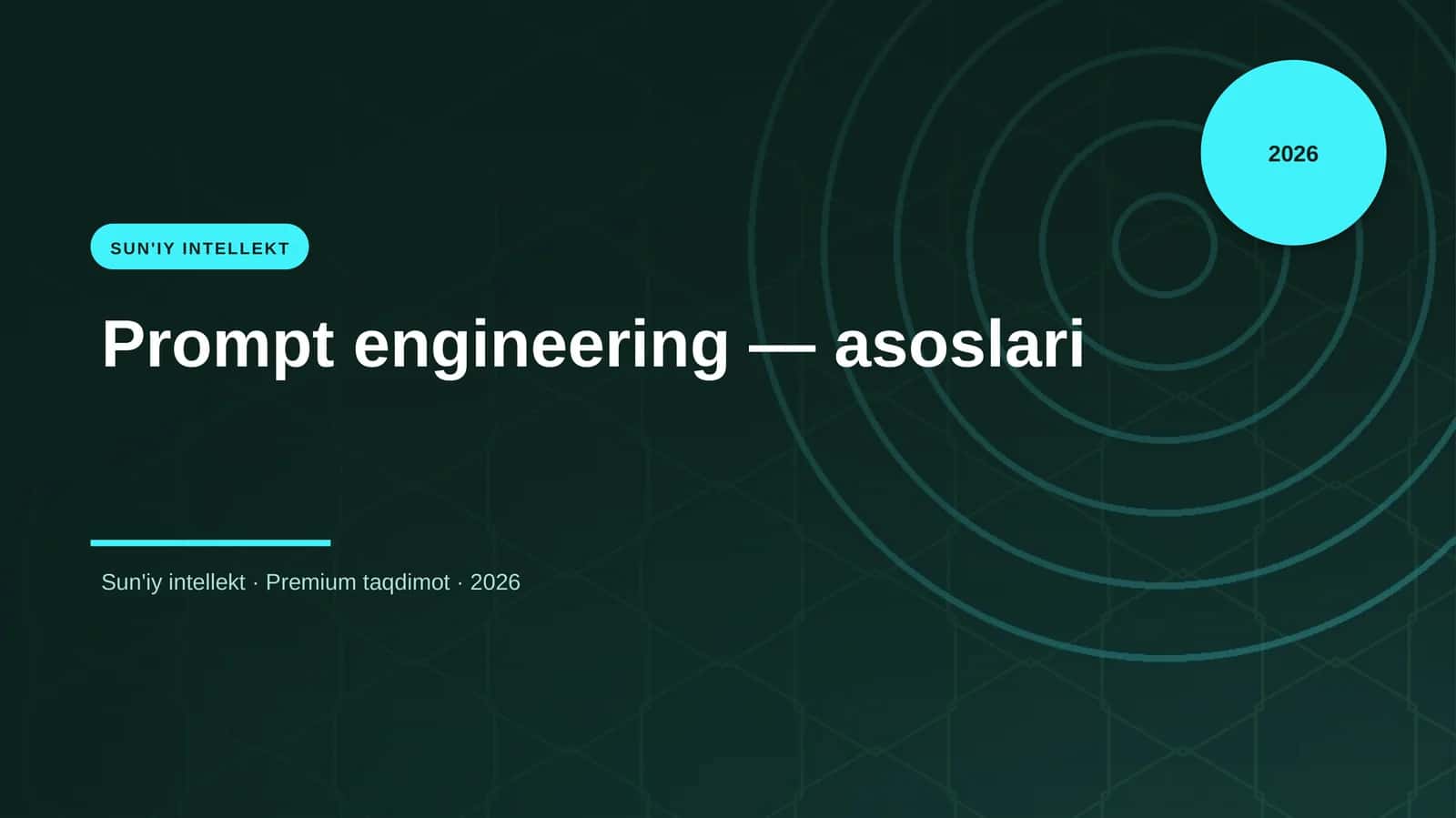 Prompt engineering — asoslari