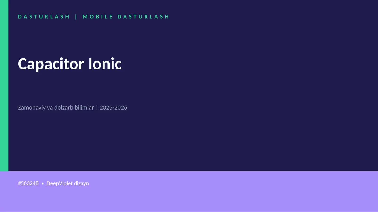Capacitor Ionic