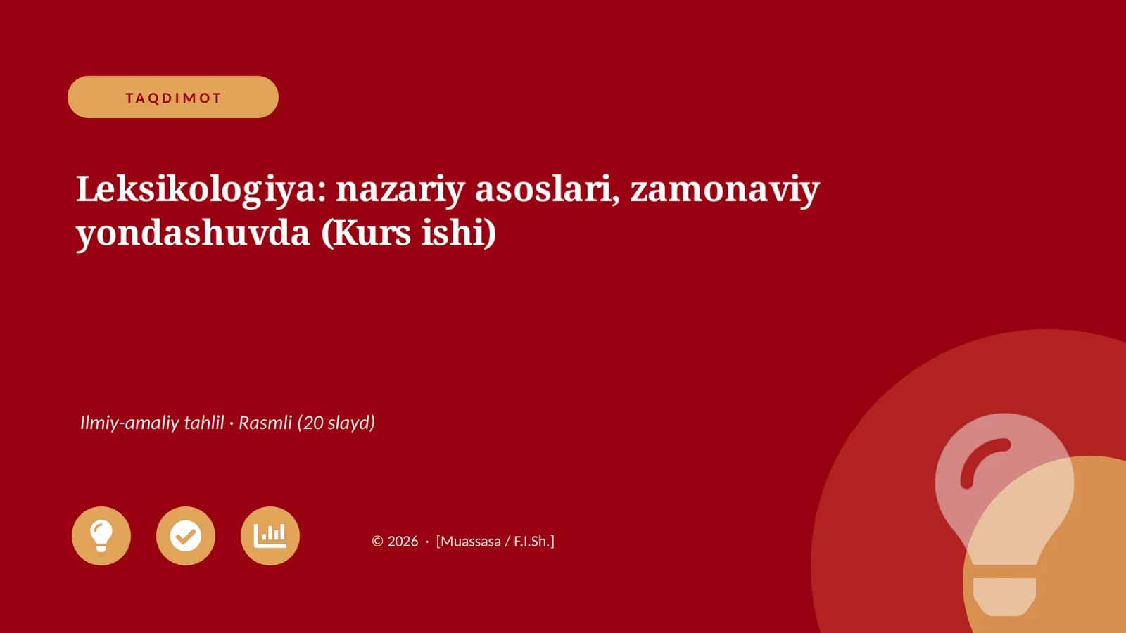 Leksikologiya: nazariy asoslari, zamonaviy yondashuvda (Kurs ishi)