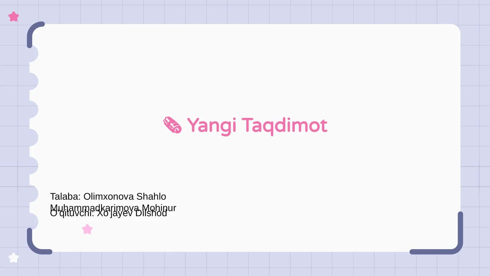Yangi Taqdimot