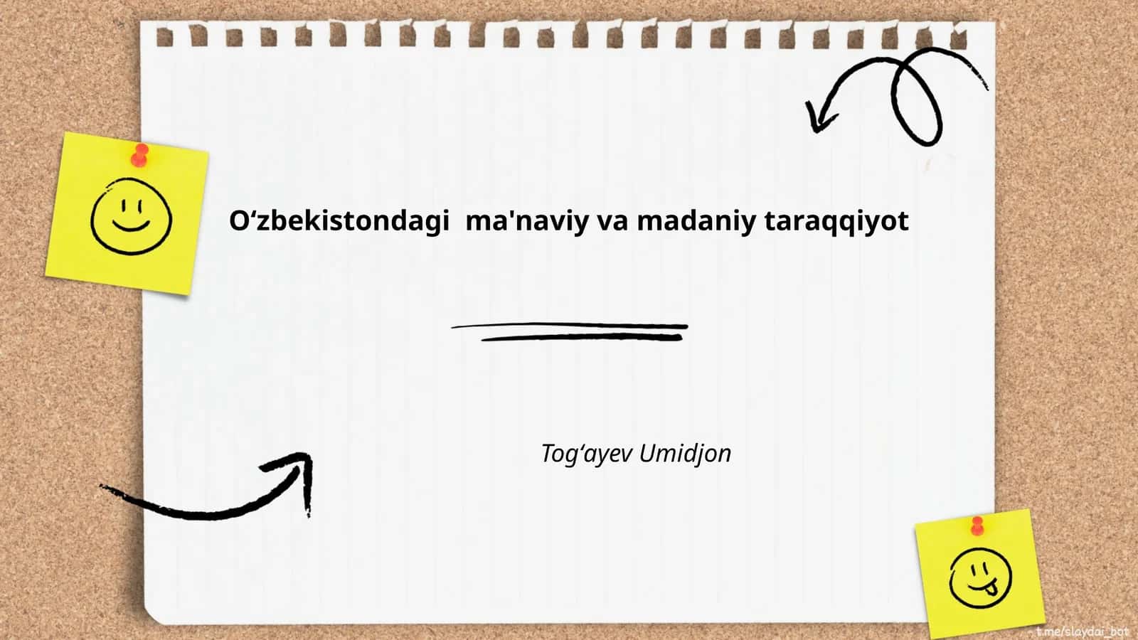 Oʻzbekistondagi ma'naviy va madaniy taraqqiyot