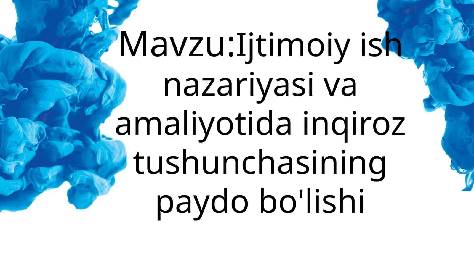 Ijtimoiy ish nazariyasi va amaliyotida inqiroz tushunchasining paydo boʻlishi