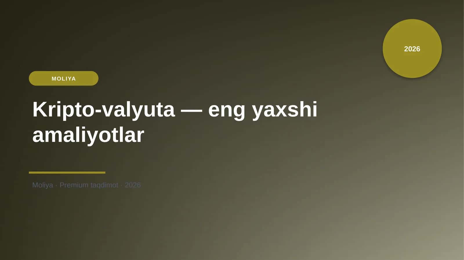 Kripto-valyuta — eng yaxshi amaliyotlar