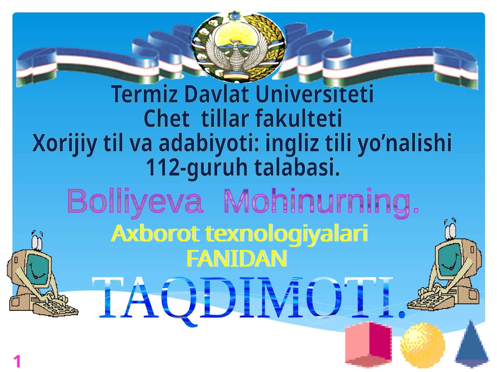 HTML tilida web-sahifa yaratish