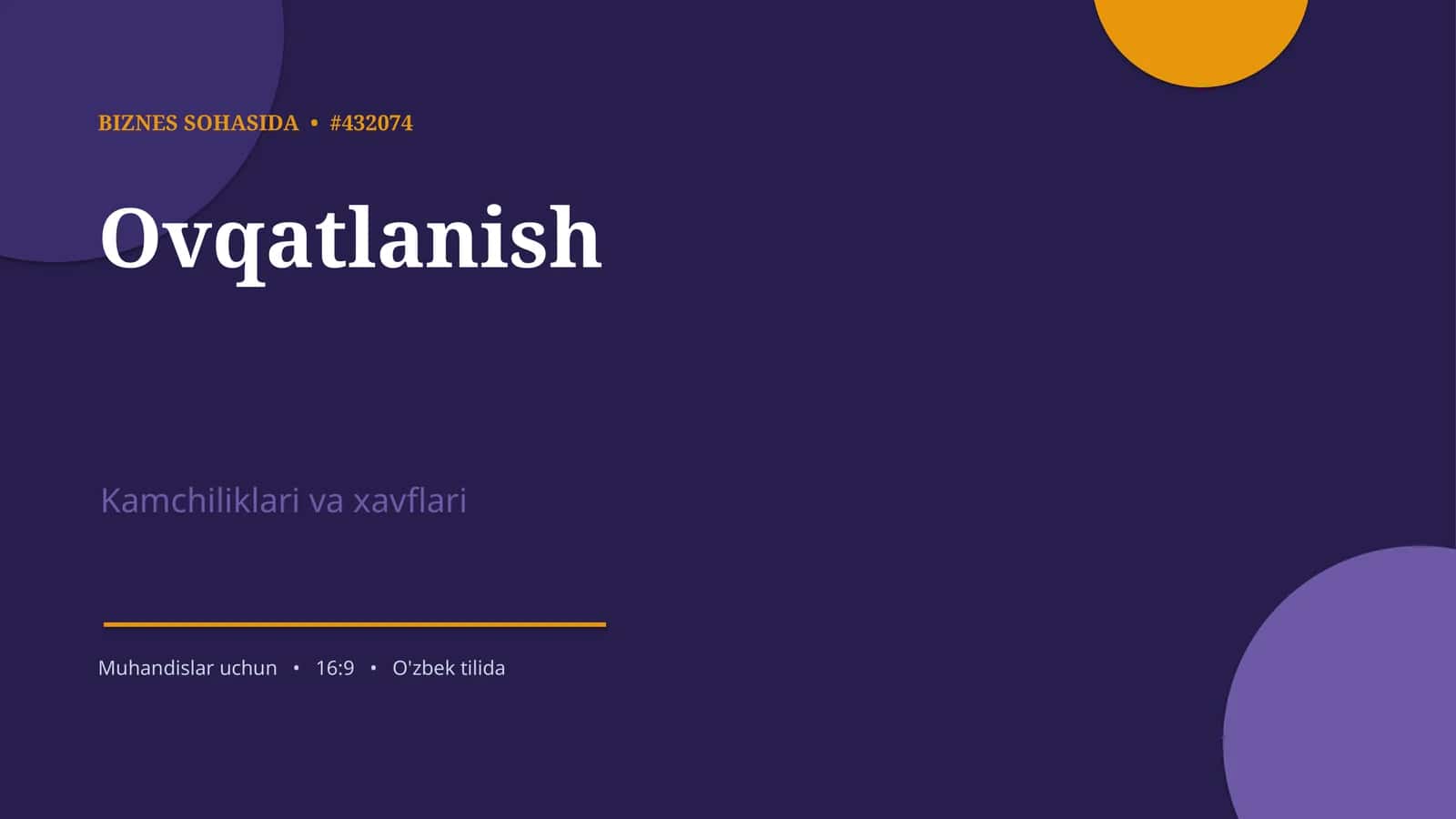 Ovqatlanish