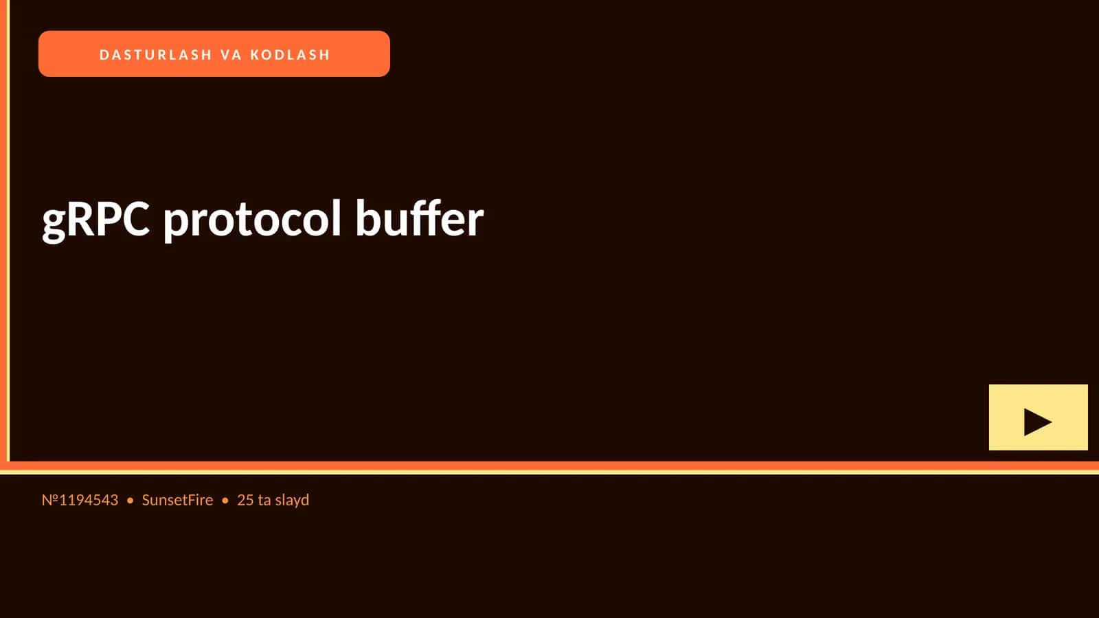 gRPC protocol buffer