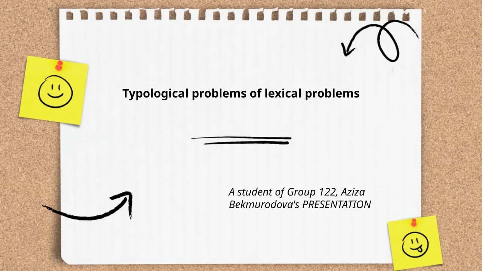 Typological problems of lexical problems