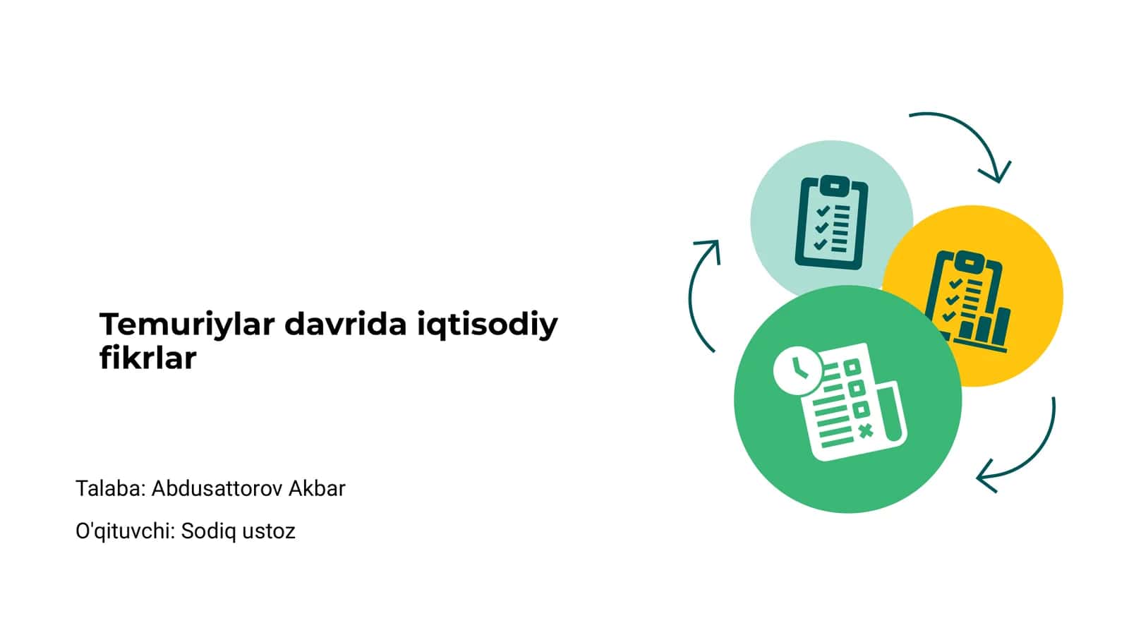 Temuriylar davrida iqtisodiy fikrlar