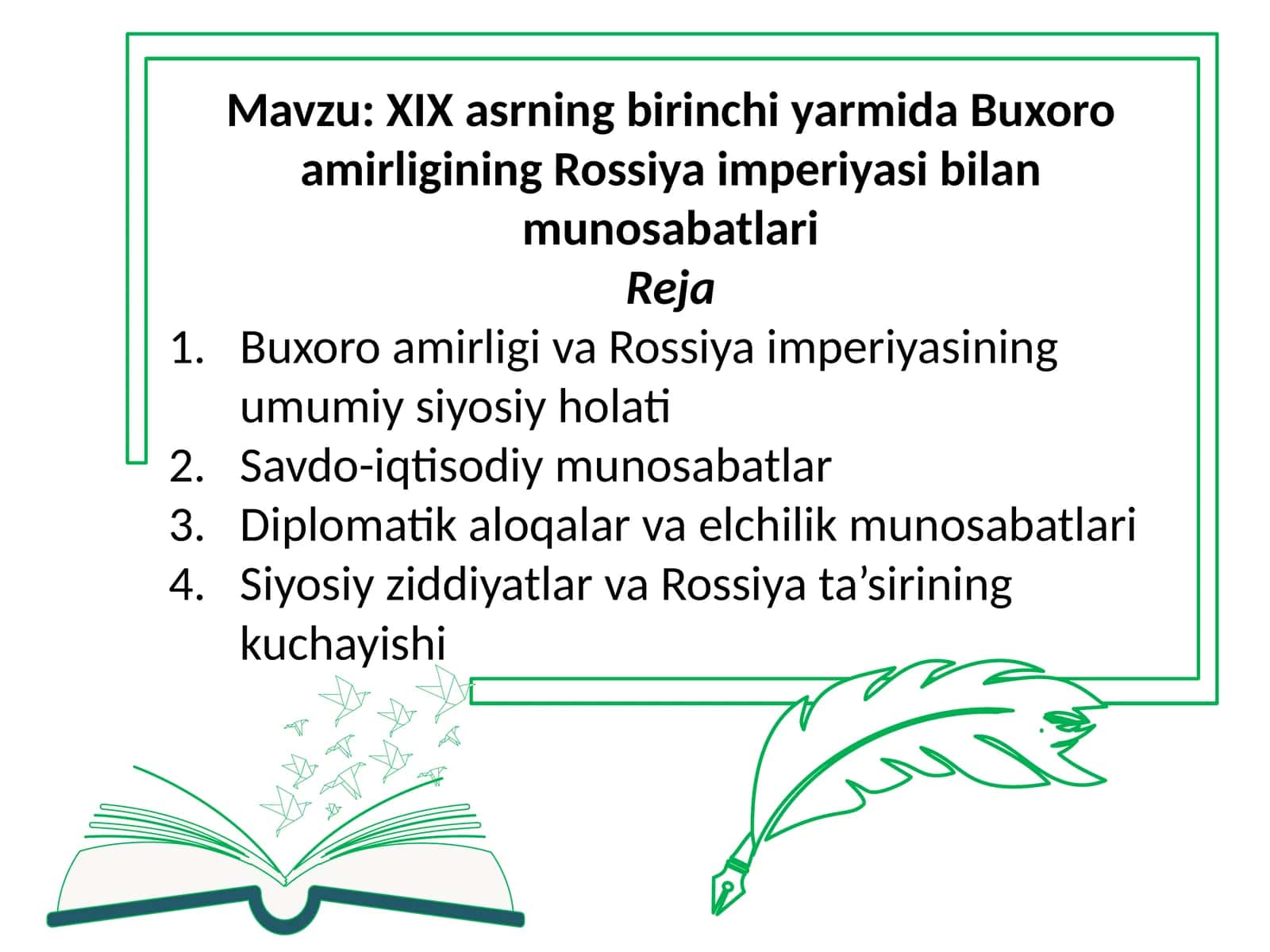 XIX asrning birinchi yarmida Buxoro amirligining Rossiya imperiyasi bilan munosabatlari