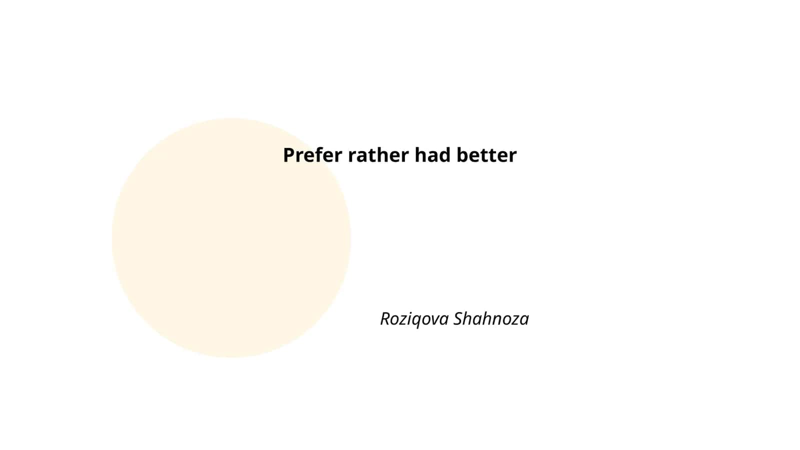 Differences between "prefer" and "had better"