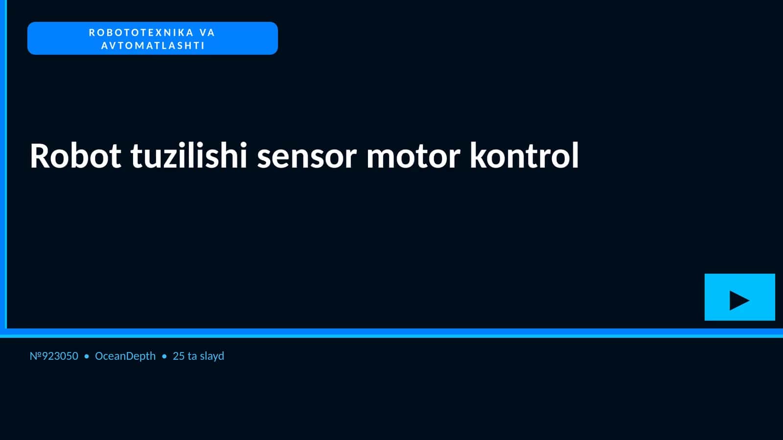 ROBOTOTEXNIKA VA AVTOMATLASHTI
