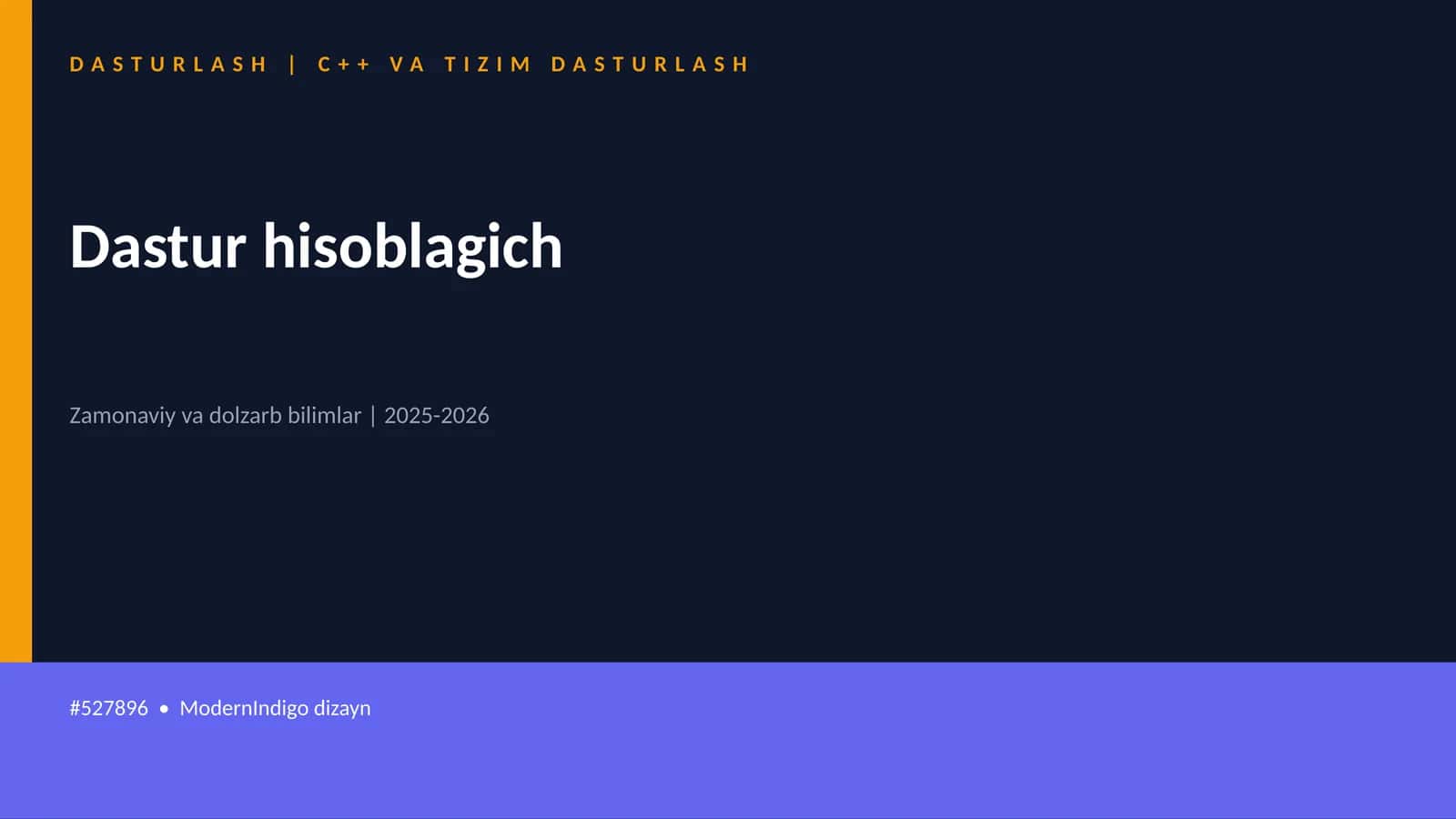 Dastur hisoblagich