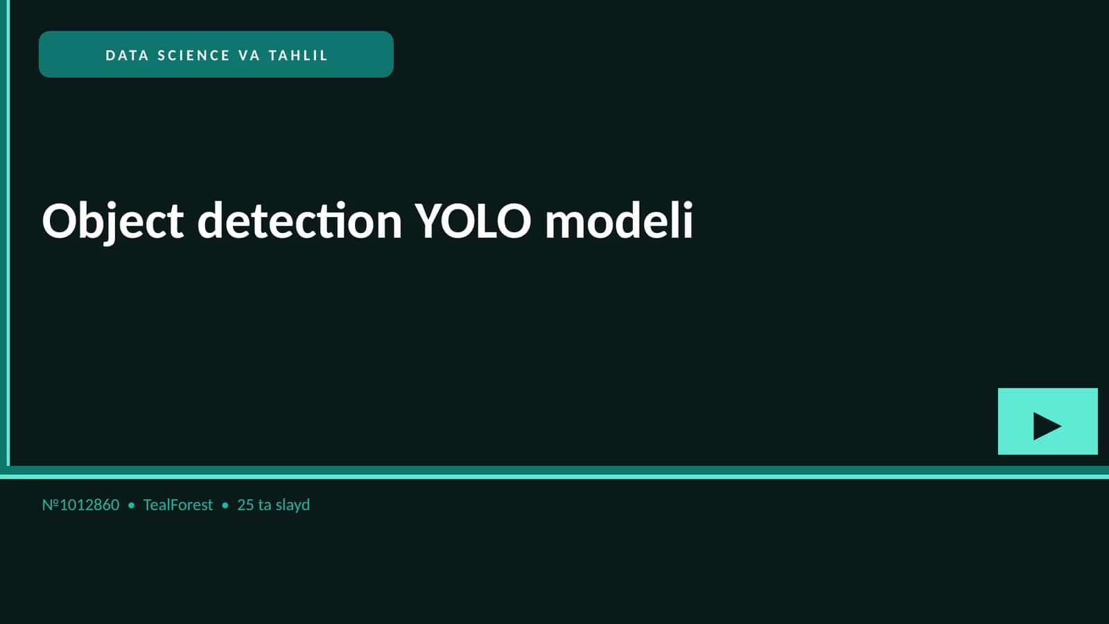 Object detection YOLO modeli