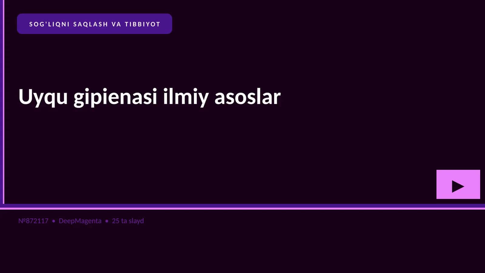 Uyqu gipienasi ilmiy asoslar