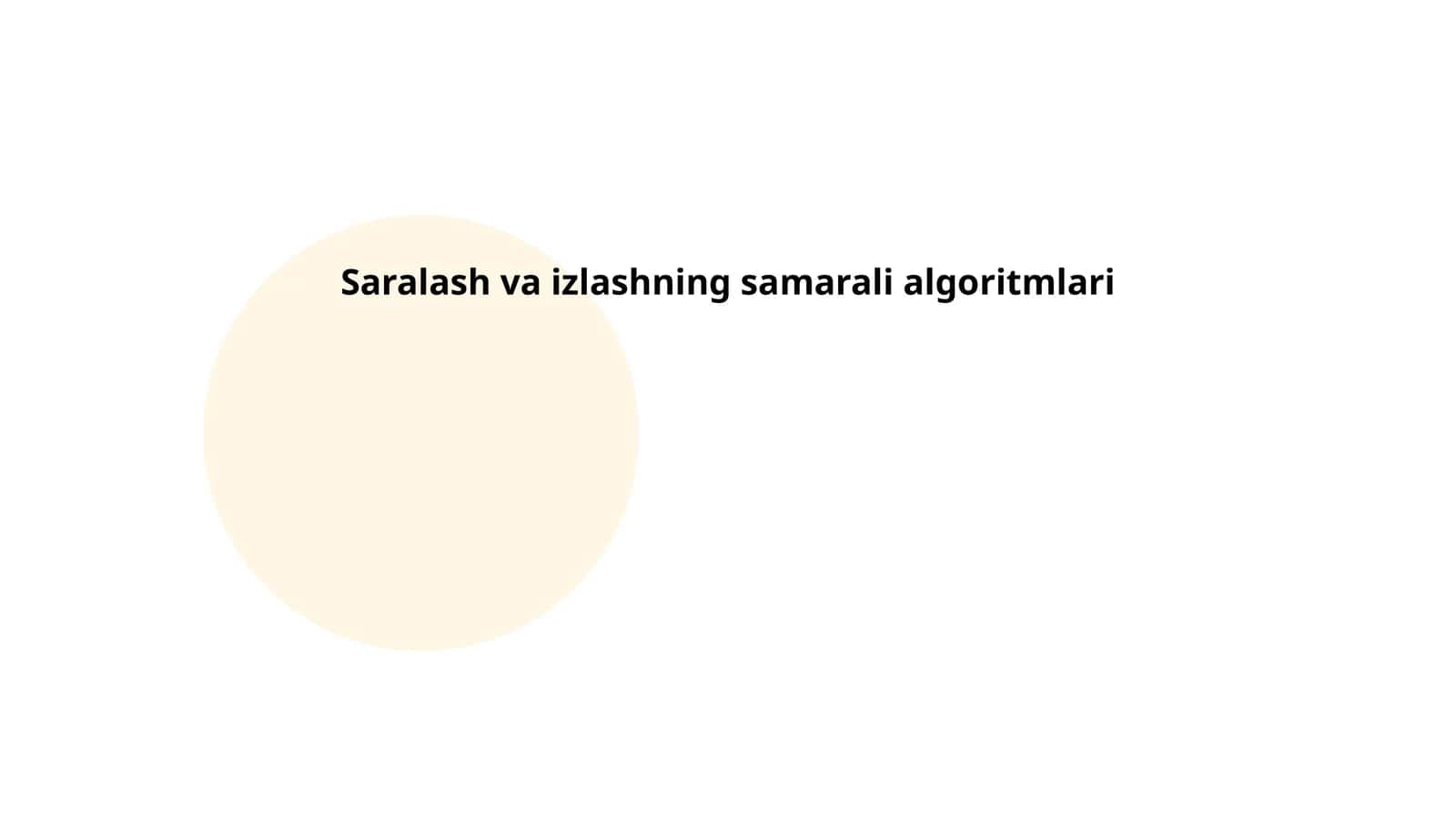 Algoritmlar asoslari