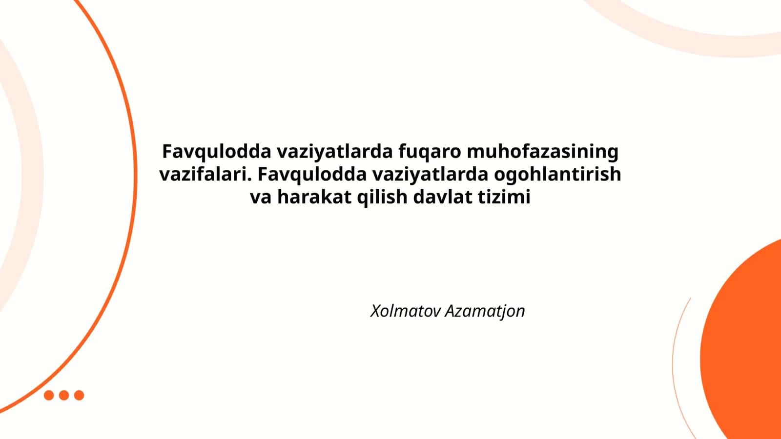 Favqulodda vaziyatlarda fuqaro muhofazasining vazifalari