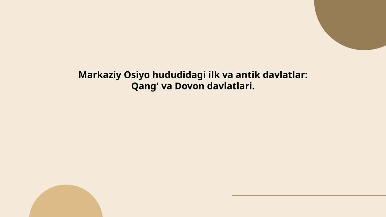 Qang' davlati geografiyasi