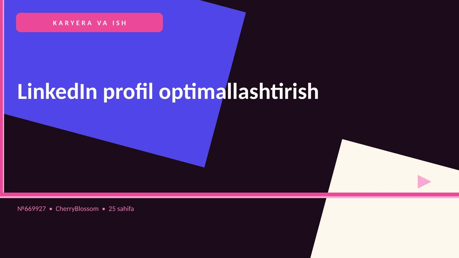 LinkedIn profil optimallashtirish