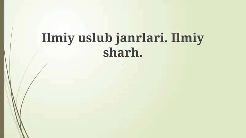 Ilmiy uslub janrlari
