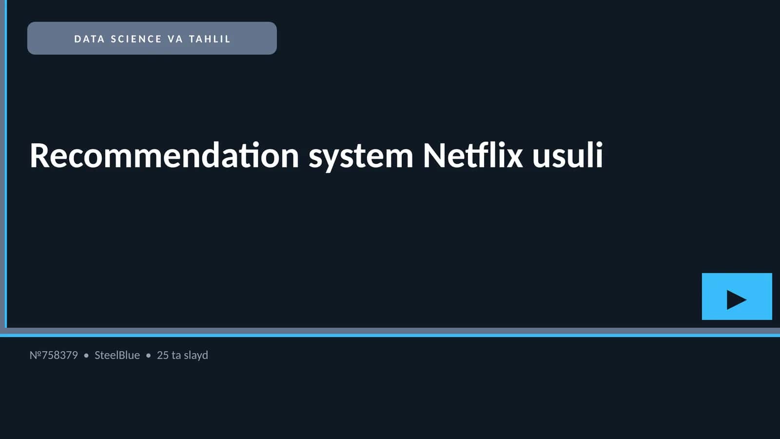 Recommendation System Netflix usuli