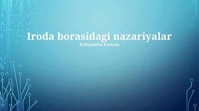 Iroda borasidagi nazariyalar