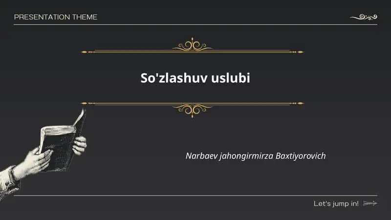 So'zlashuv uslubi