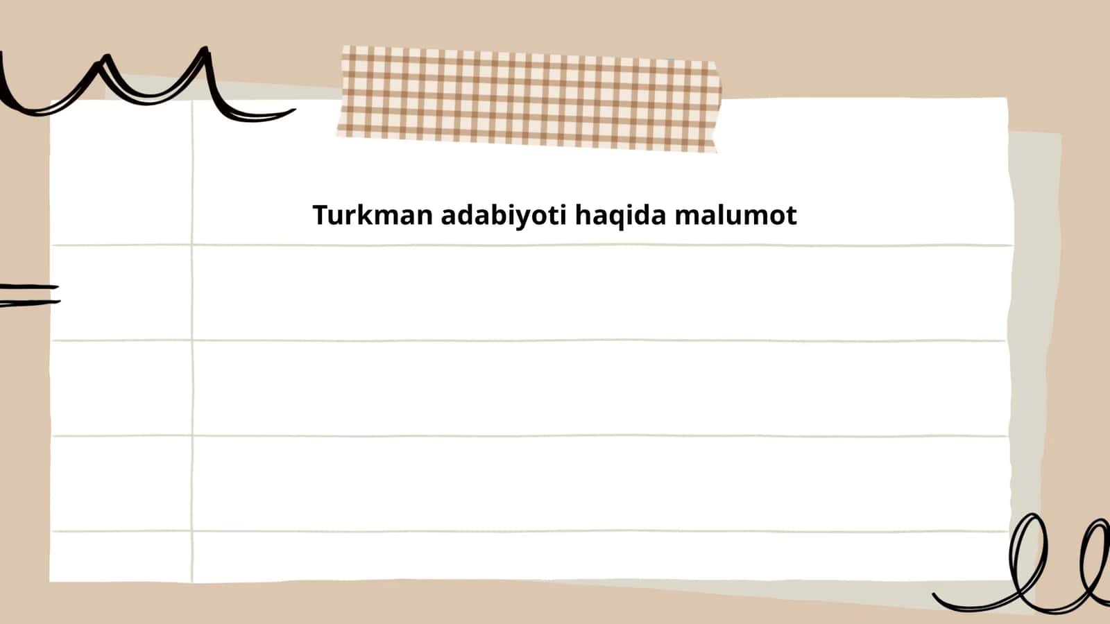 Turkman adabiyoti haqida malumot
