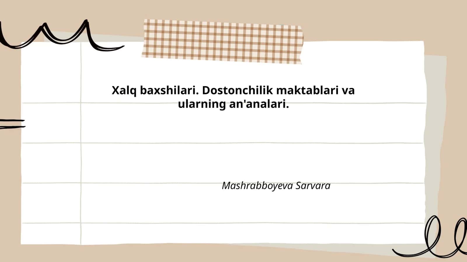 Xalq baxshilari. Dostonchilik maktablari va ularning an'analari