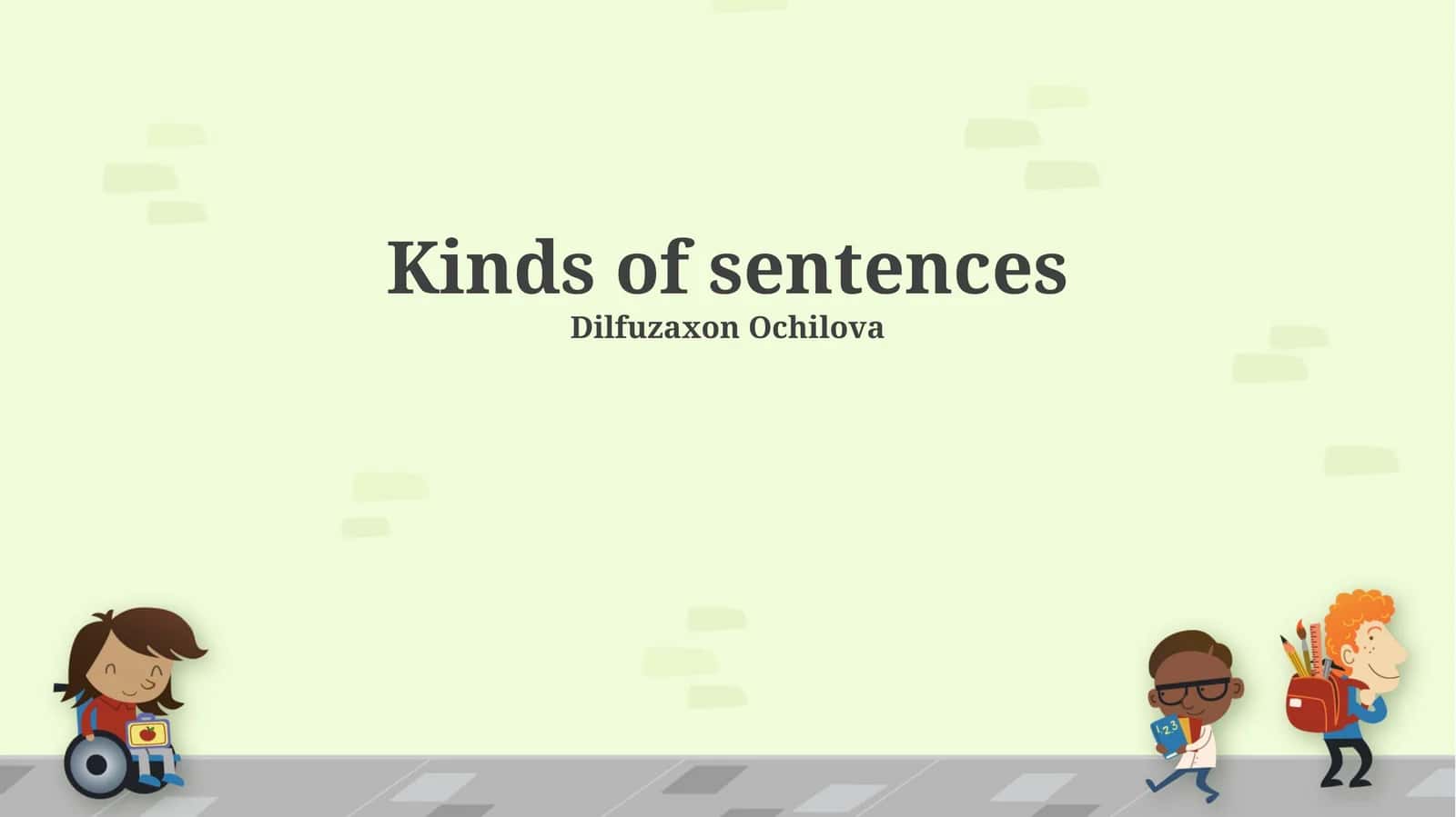Kinds of sentences