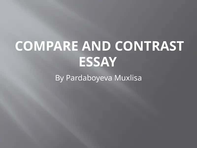 Compare and contrast essey types