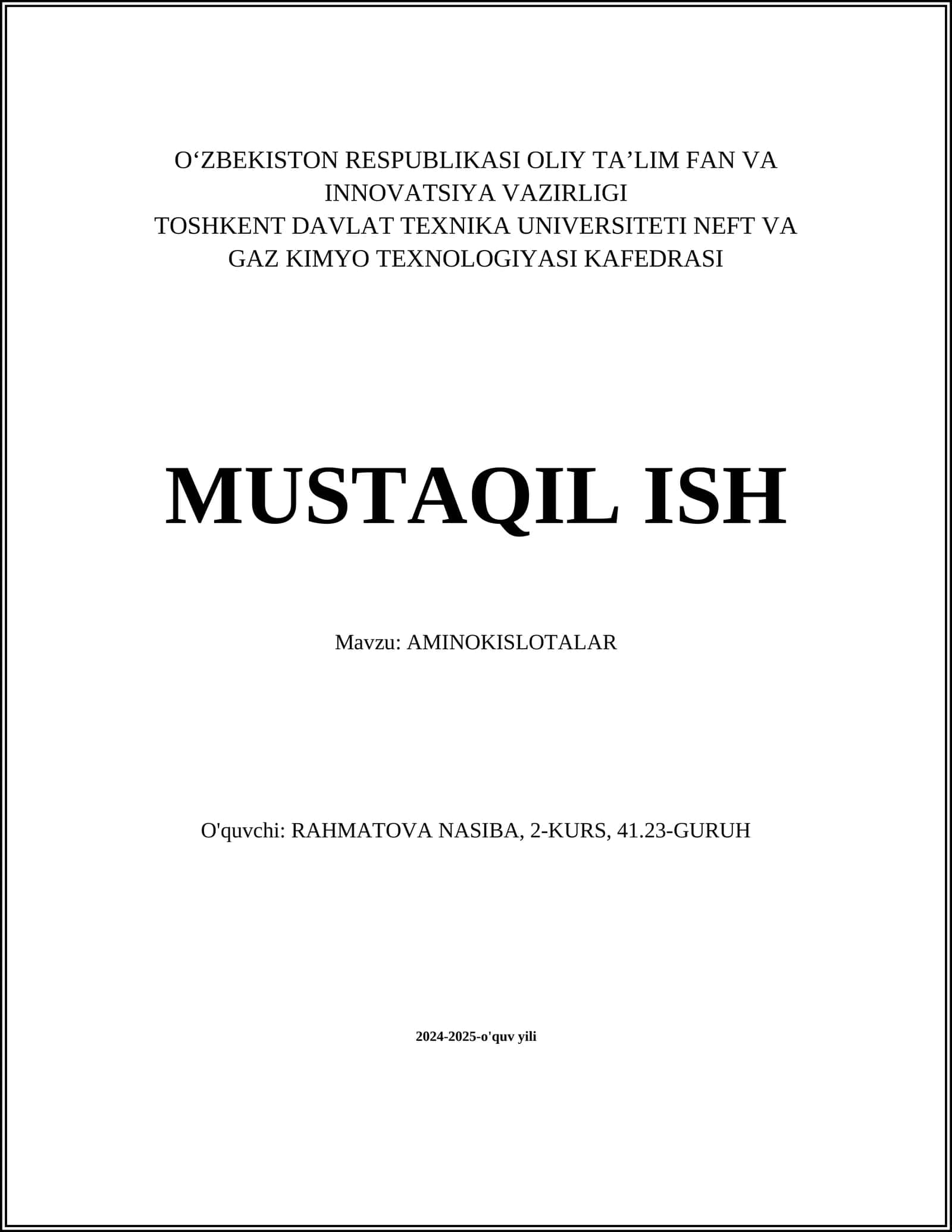 AMINOKISLOTALAR