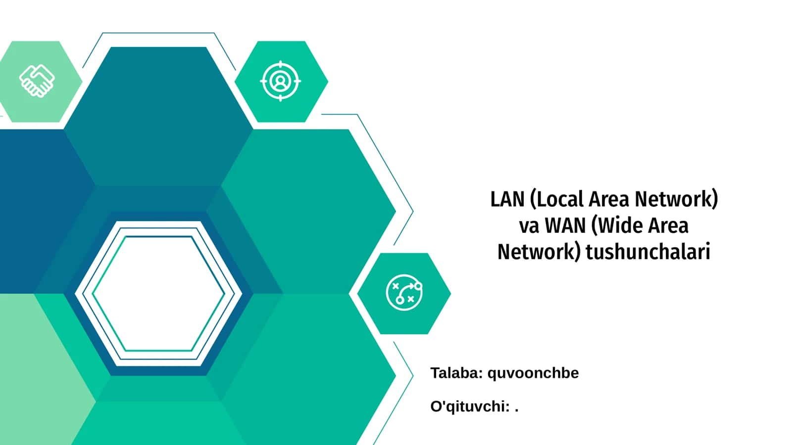 LAN (Local Area Network) va WAN (Wide Area Network) tushunchalari