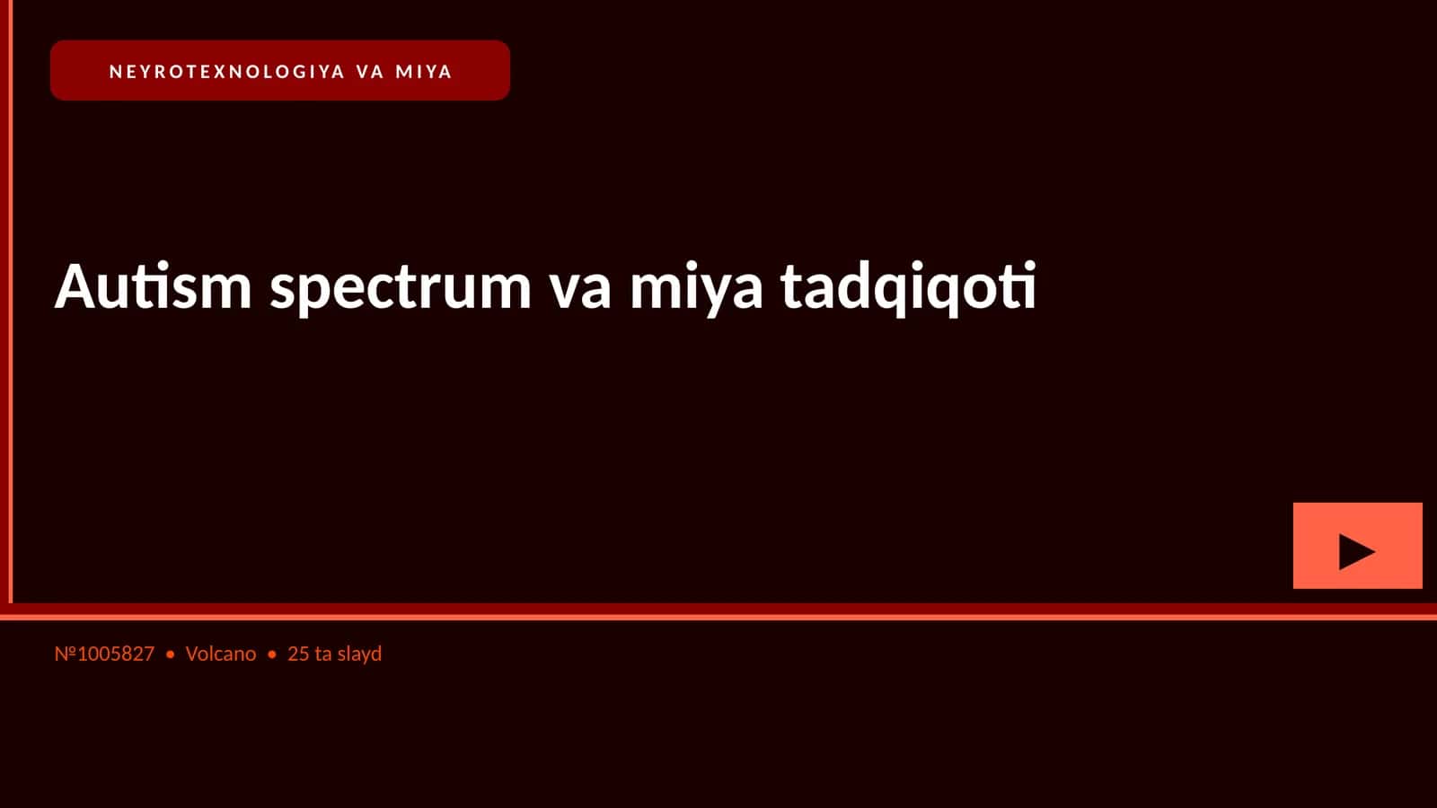 Autism spectrum va miya tadqiqoti