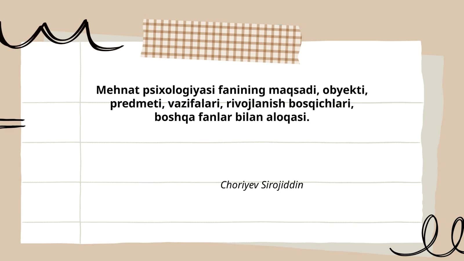 Mehnat psixologiyasi
