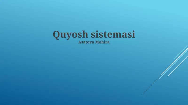 Quyosh sistemasi