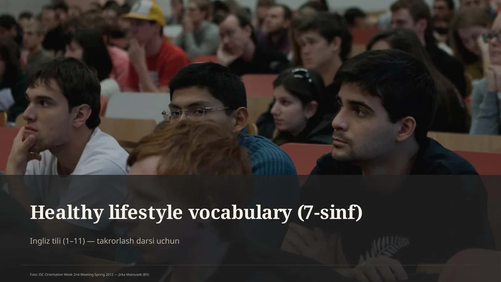 Healthy lifestyle vocabulary (7-sinf)