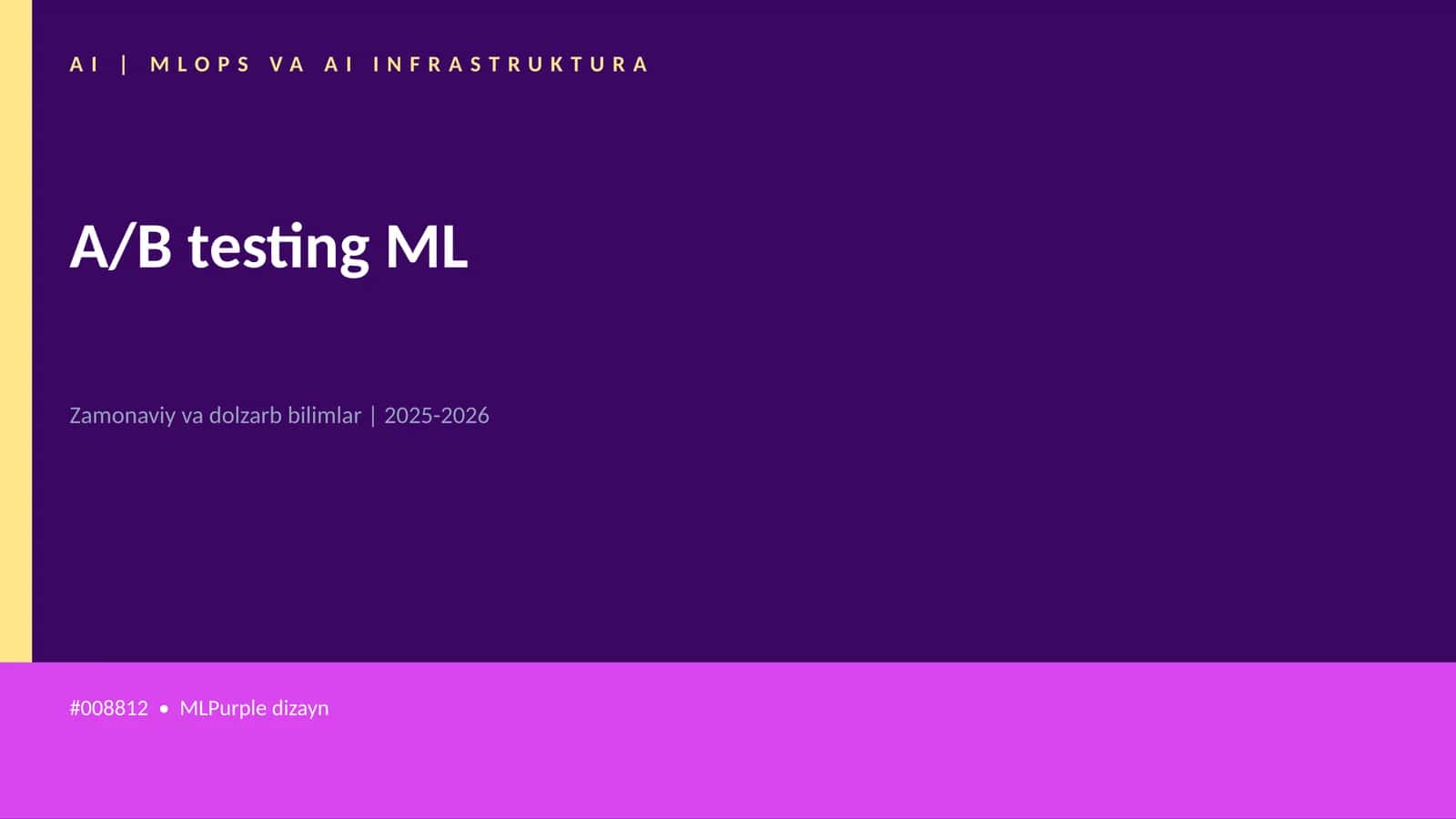 A/B testing ML