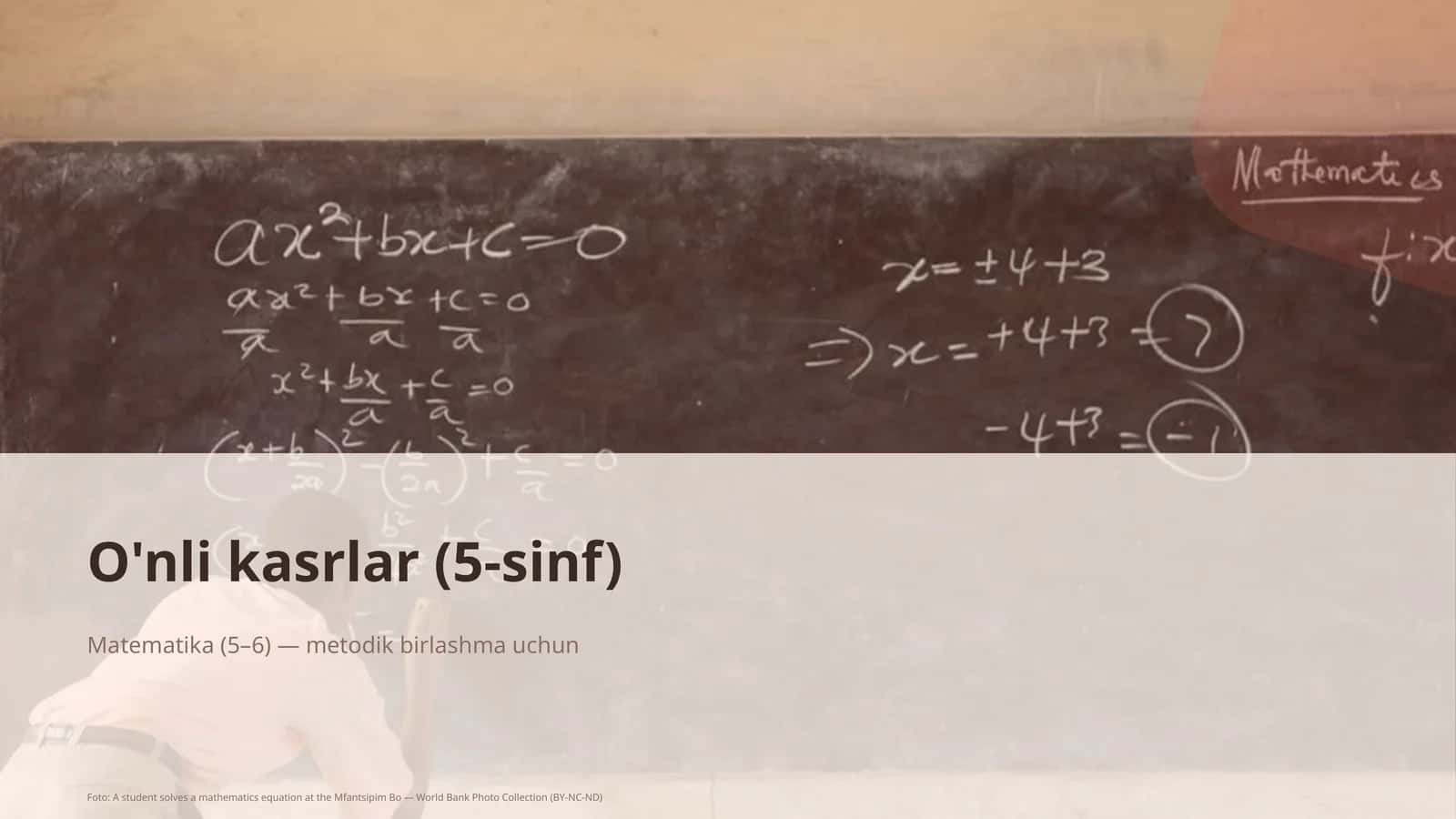 O'nli kasrlar (5-sinf) Matematika (5–6)