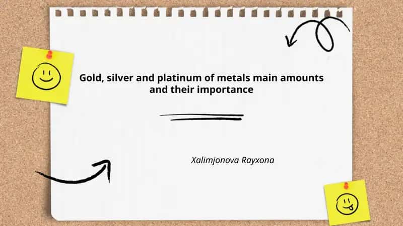 Gold, silver and platinum of metals main amounts and their importance