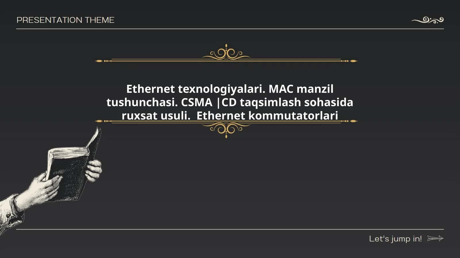 Ethernet texnologiyalari. MAC manzil tushunchasi. CSMA |CD taqsimlash sohasida ruxsat usuli. Ethernet kommutatorlari