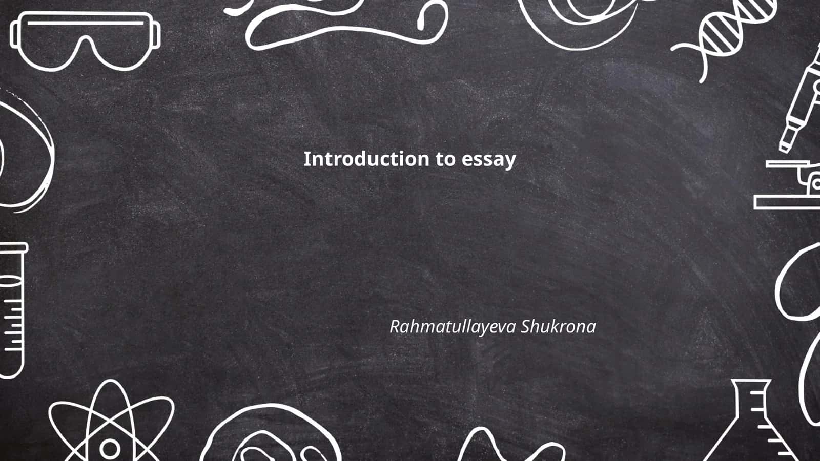 Introduction to essay