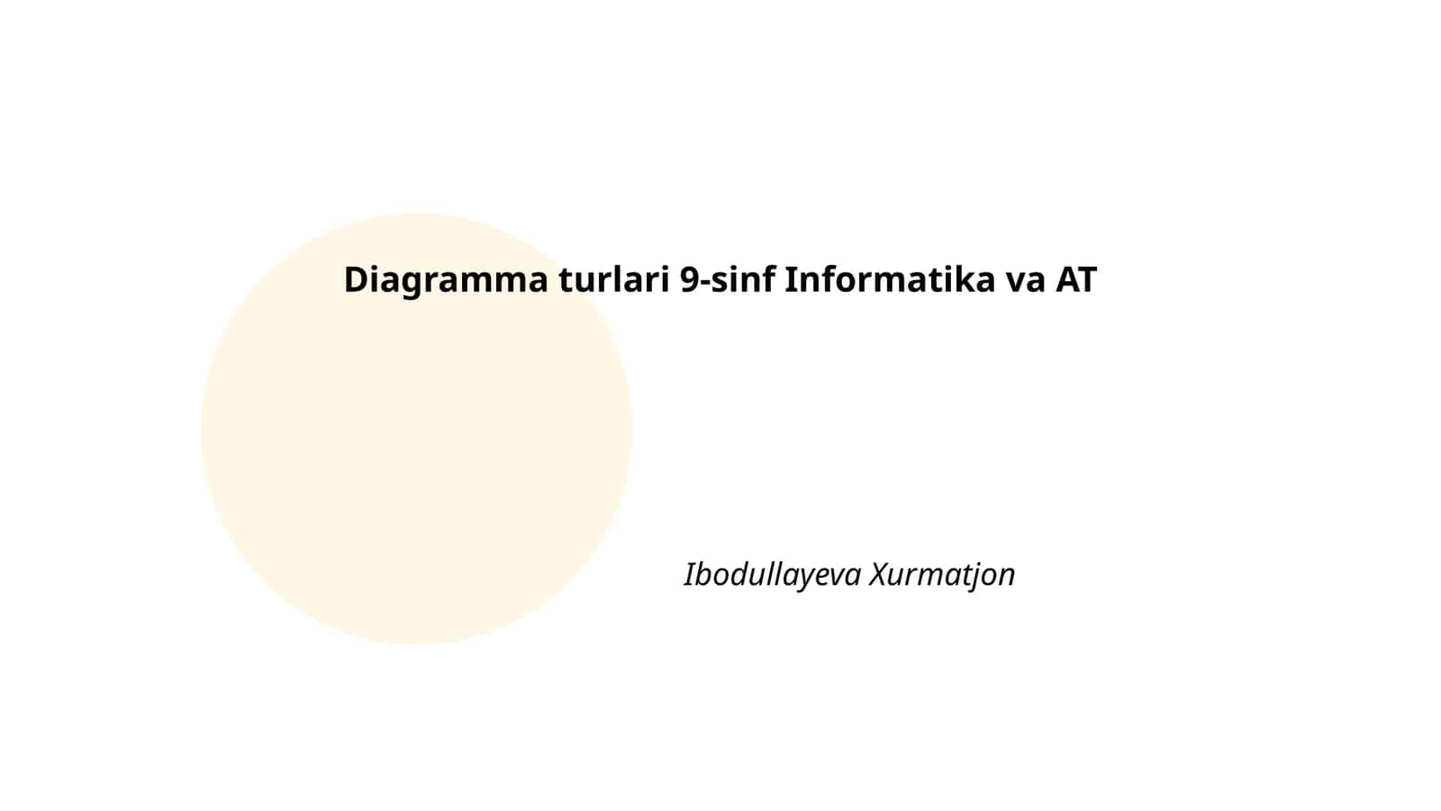 Diagramma turlari 9-sinf Informatika va AT