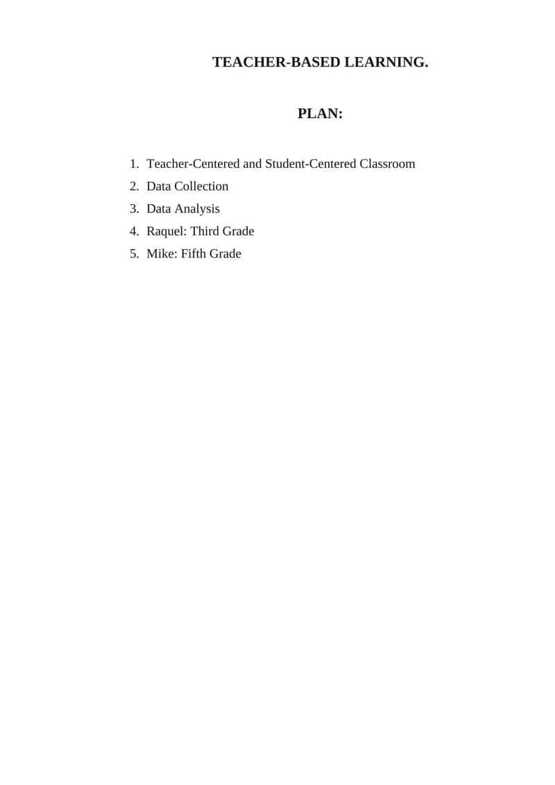 Teacher-Based Learning