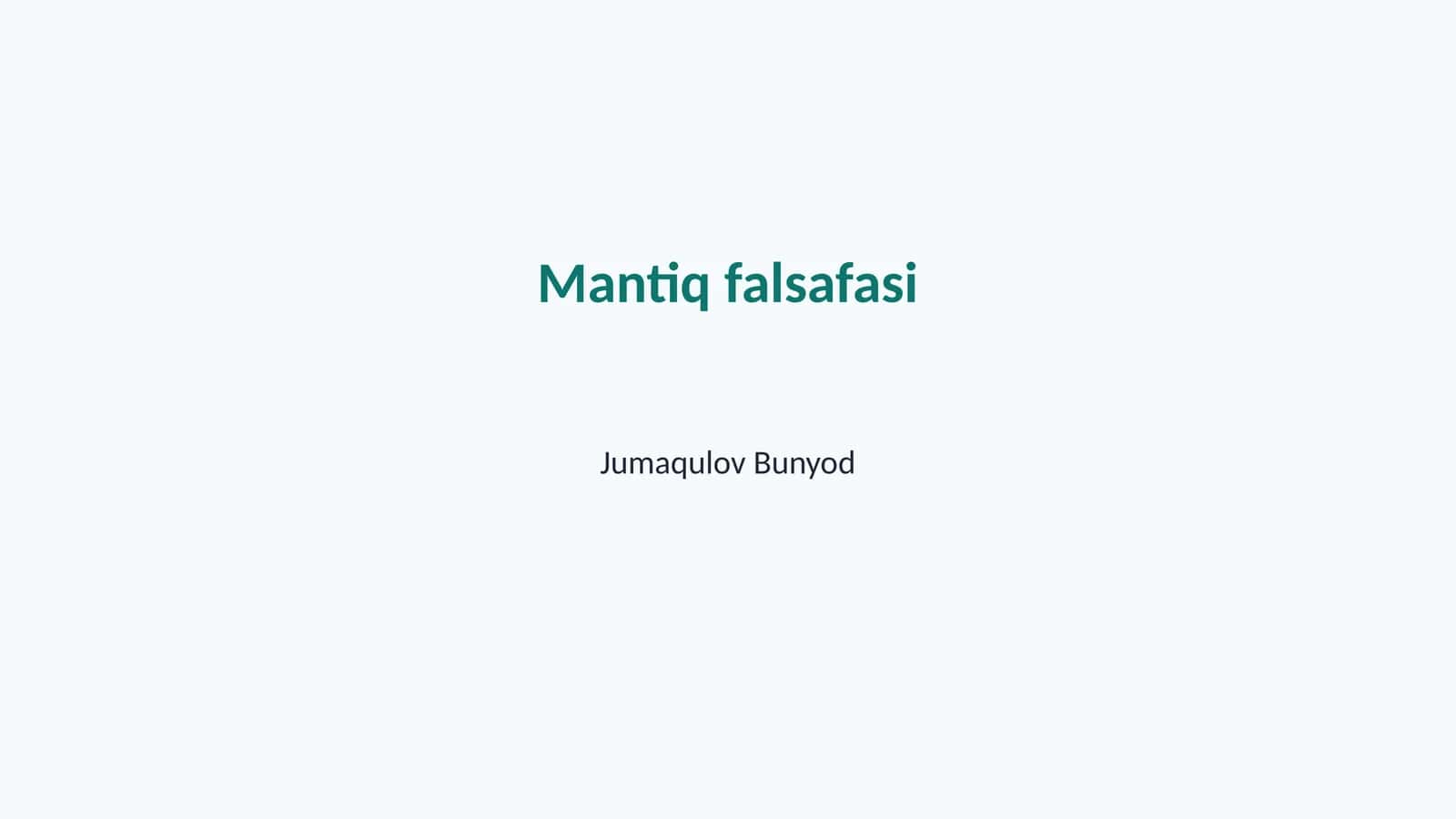 Mantiq falsafasi