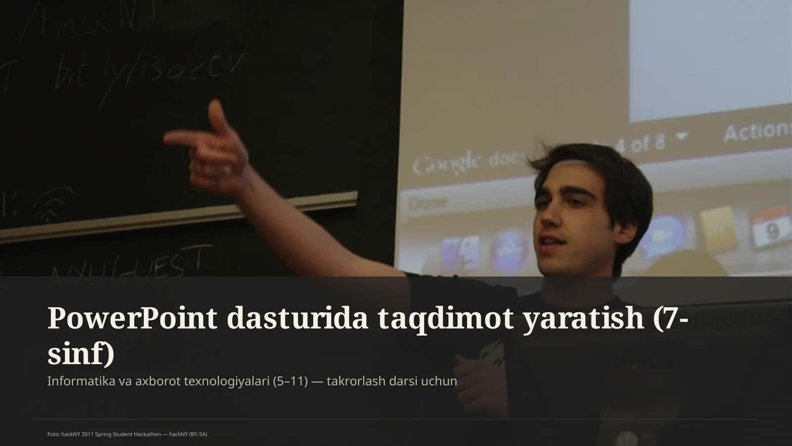 PowerPoint dasturida taqdimot yaratish (7-sinf)