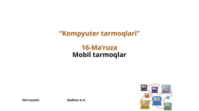 Kompyutertarmoqlari va Mobiltarmoqlar